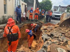 Manaus: Obra emergencial recupera drenagem no São Francisco após chuvas
