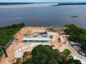 Oca Niemeyer no Parque Encontro das Águas recebe concretagem recorde de 380m³