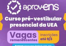 UEA abre 113 vagas remanescentes para o curso pré-vestibular aprovENS 2026