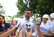 Governador Wilson Lima vistoria terceiro Caic TEA em Manaus, com entrega prevista para o fim de março