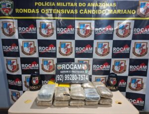 Operação Interior Mais Seguro: PMAM apreende 23 kg de skunk e prende homem por tráfico em Tefé