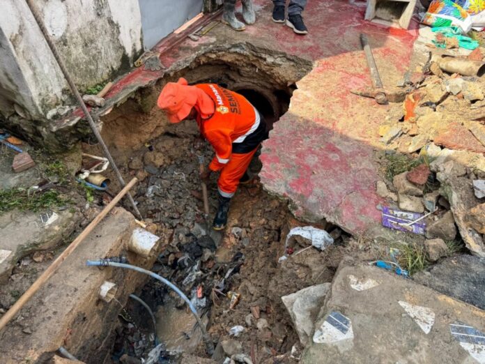 Prefeitura de Manaus recupera drenagem no beco Fragata, no Japiim, e alivia transtornos com alagamentos