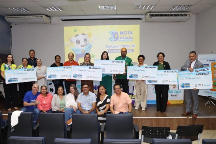 Prefeitura de Manaus premia ganhadores do primeiro sorteio da Nota Premiada de 2026