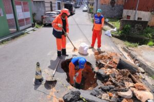 Prefeitura de Manaus melhora drenagem na rua Ajuricaba e aumenta segurança no São Jorge