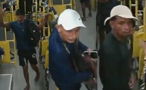 Homens são procurados em Manaus por roubo a ônibus da linha 350; um dos passageiros foi agredido com chutes