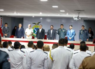 Governador interino Roberto Cidade empossa 60 oficiais da PMAM no Curso Superior de Polícia e reforça investimentos na segurança pública FOTOS: Alex Pazuello e Antonio Lima/Secom