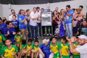 Governador interino Roberto Cidade reforça ações de esporte e lazer com entrega do Centro Social Chapéu de Zinco, no bairro Betânia