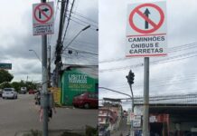 IMMU proíbe circulação de caminhões e ônibus na rua Padre Francisco, no Santo Antônio