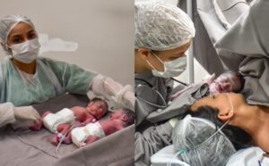 Mãe de seis filhos dá à luz trigêmeos na Maternidade Ana Braga: ‘Se Deus me confiou essa missão, é porque tudo vai dar certo’