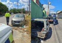 Operação ‘Sucata’ retira três veículos abandonados das ruas de Manaus
