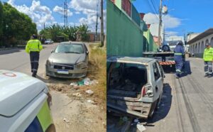 Operação ‘Sucata’ retira três veículos abandonados das ruas de Manaus