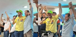 Plínio Valério recebe apoio oficial do prefeito de Manaus, Renato Júnior, na corrida ao Senado