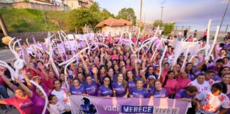 Primeira-dama Thaisa Cidade reforça importância da proteção às mulheres durante abertura do Agosto Lilás
