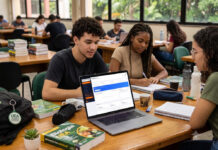 Sem dinheiro para cursinho? Conheça o Lança Vest, site gratuito para o vestibular da UEA Lança Vest reúne 17 anos de provas da UEA em plataforma gratuita para estudantes. Imagem de IA