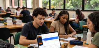 Lança Vest reúne 17 anos de provas da UEA em plataforma gratuita para estudantes. Imagem de IA