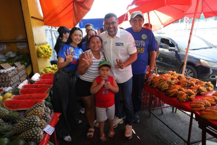 DIVULGAÇÃO ASCOM WL CAMINHADA COMPENSA (2) Em agenda na Compensa, Wilson Lima apresenta balanço de gestão e propostas ao Senado