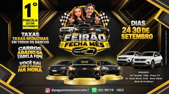 Gemini_Generated_Image_1sp5o31sp5o31sp5 Pague Menos Veículos realiza feirão com mais de 200 carros abaixo da tabela FIPE