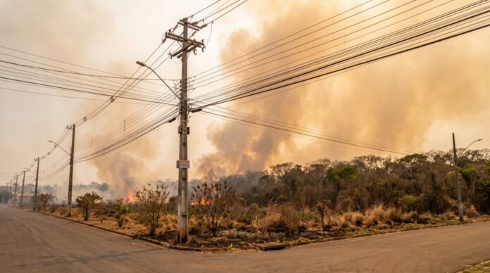 queimadas Setembro acende alerta para queimadas e risco de interrupções no fornecimento de energia na Região Norte. Imagem gerada com IA